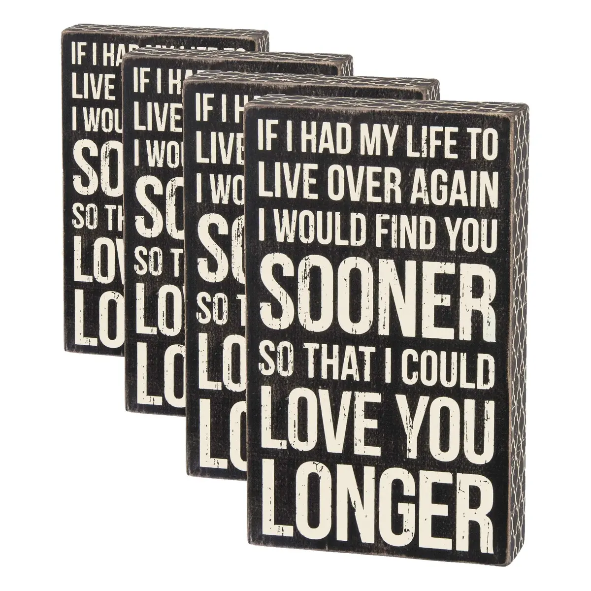 Primitives by Kathy Classic Box Sign I Could Love You Longer | Rustic Home Decor (6" x 10") - main product image