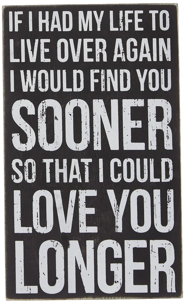 Primitives by Kathy Classic Box Sign I Could Love You Longer | Rustic Home Decor (6" x 10") - view 3