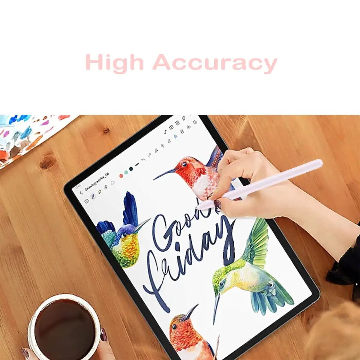Dogxiong Lavender S Pen for Samsung Galaxy Tab S9 FE & Tab S9, 4096 Pressure Levels, Without Bluetooth, 2cm (0.78in) - view 4