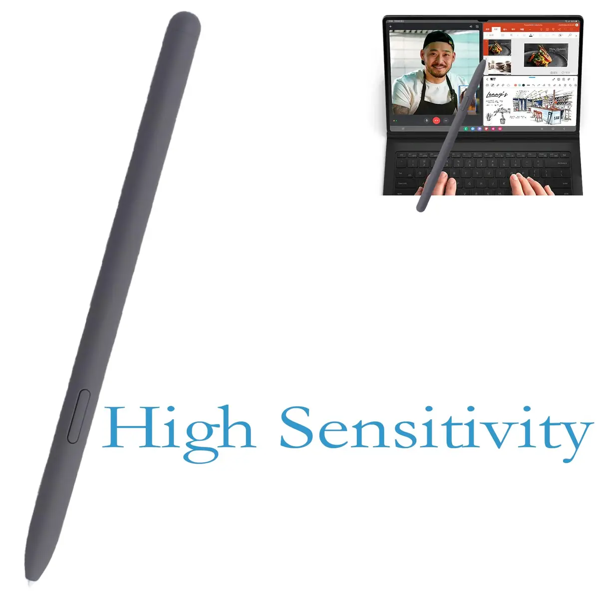 Dogxiong Beige Stylus Pen for Samsung Galaxy Tab S9 FE & S9, 4096 Pressure Levels | Includes 5 Replacement Tips - view 3