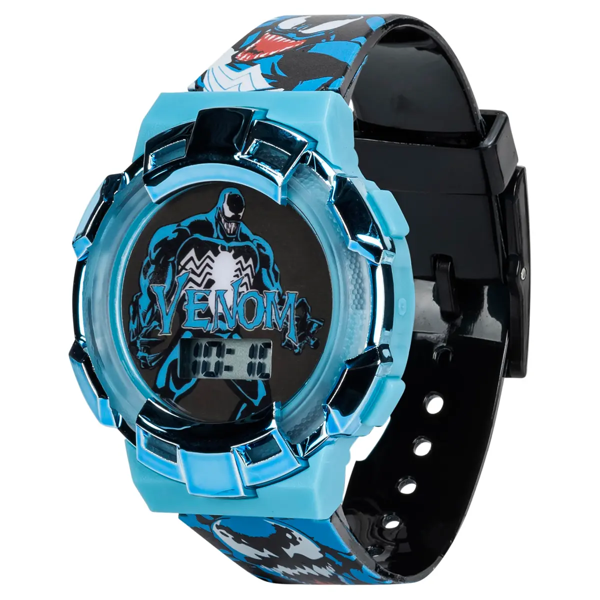Accutime Marvel Venom Kids Watch – Light-Up Bezel, LCD Display, Adjustable Plastic Strap (Childrens, Multicolor) - view 8