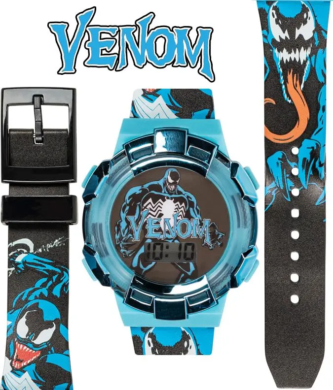 Accutime Marvel Venom Kids Watch – Light-Up Bezel, LCD Display, Adjustable Plastic Strap (Childrens, Multicolor) - view 3