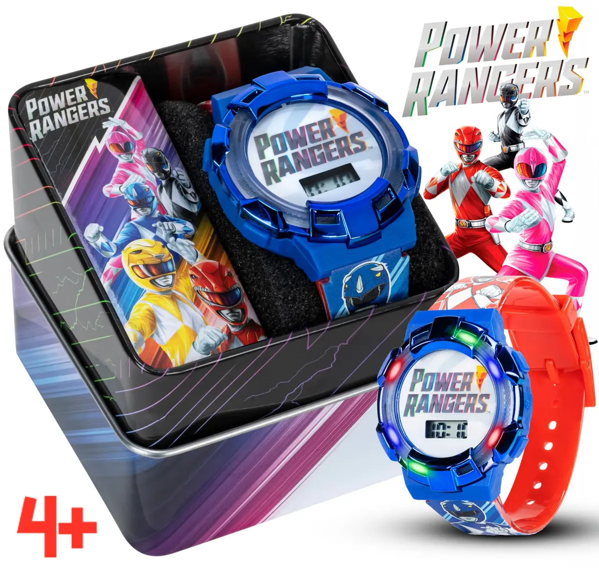 Accutime Power Rangers Kids Watch with Light-Up Bezel & LCD Display, 42.5mm Case | Fun & Durable for Boys & Girls - view 2