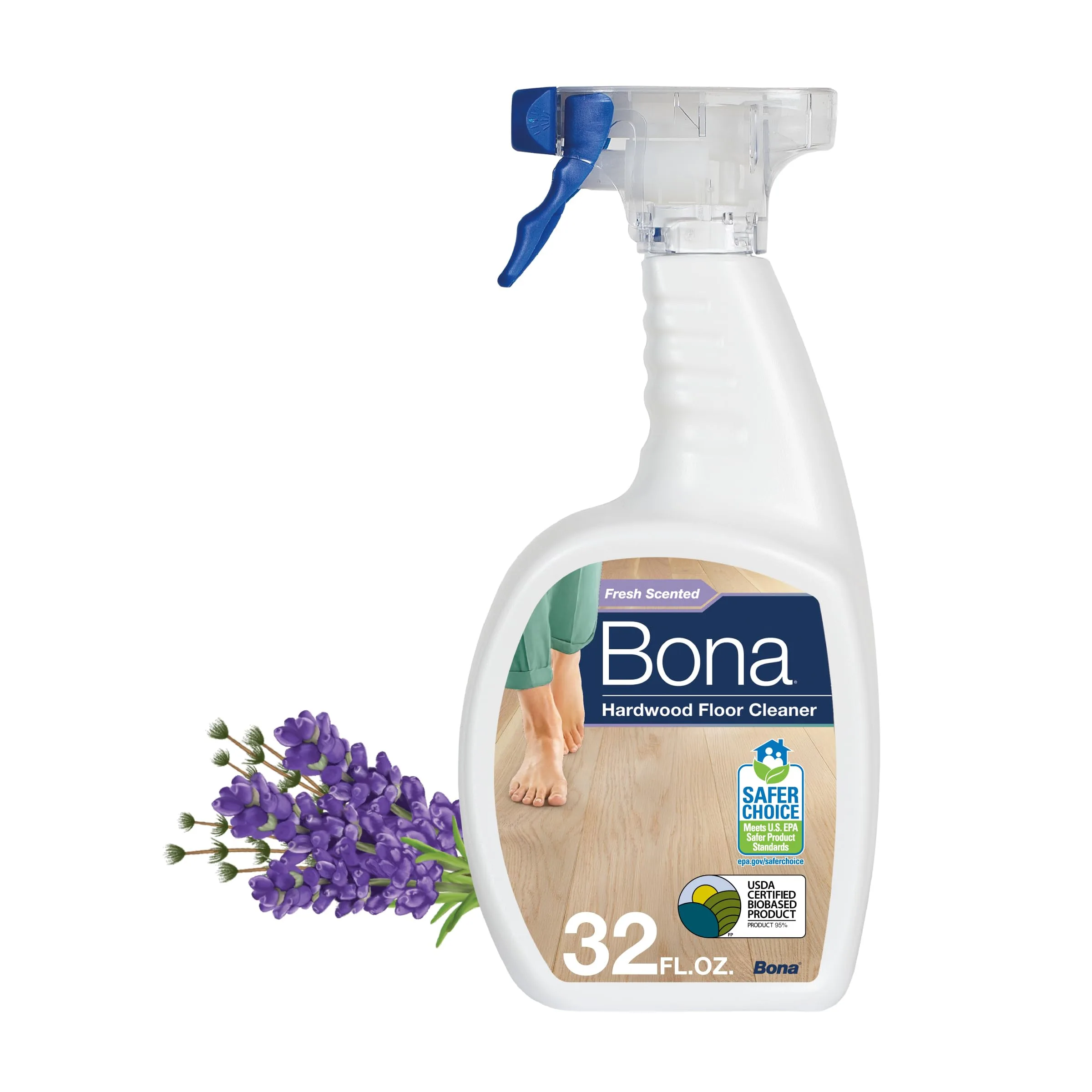 Bona Hardwood Floor Cleaner Spray Lavender Thyme Scent 32 fl oz | Residue-Free Cleaning for Wood Floors - main product image