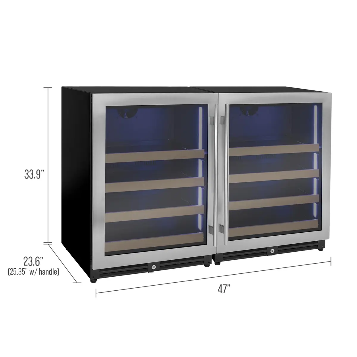 Allavino Reserva Series Stainless Steel Side-by-Side Beverage Center 2X-VSBC24L-SS | Precise Temperature Control & Elegant Design - view 7