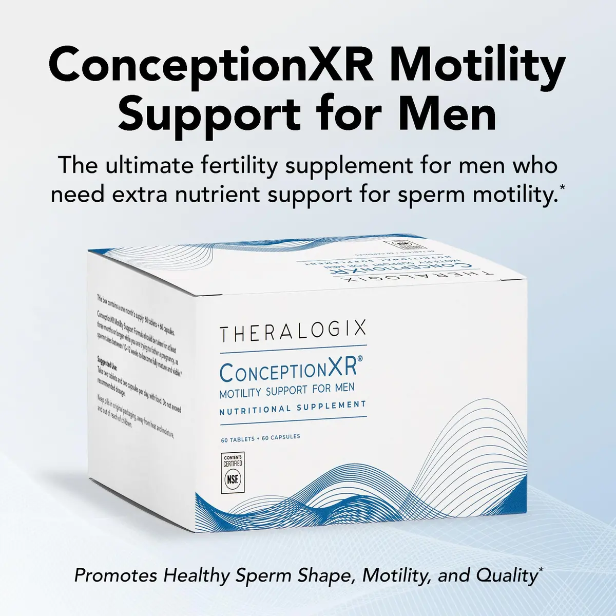 Theralogix ConceptionXR Motility Support Formula, 120 Count (Pack of 3) | Fertility Support for Men - view 2
