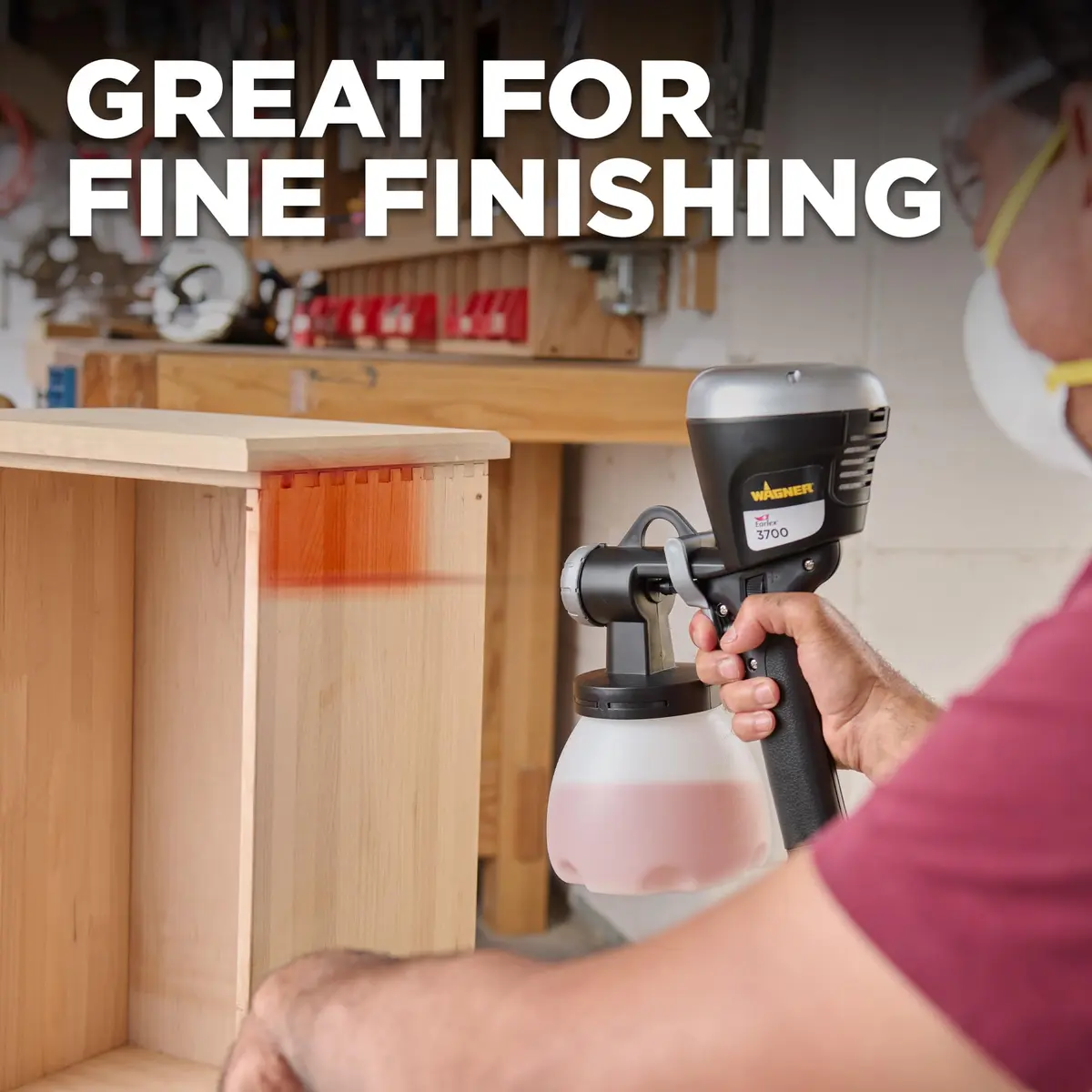Wagner Earlex 3700 Handheld HVLP Finishing Sprayer with Multi-Tip Kit | Fine Finish for Woodwork & Furniture - view 4