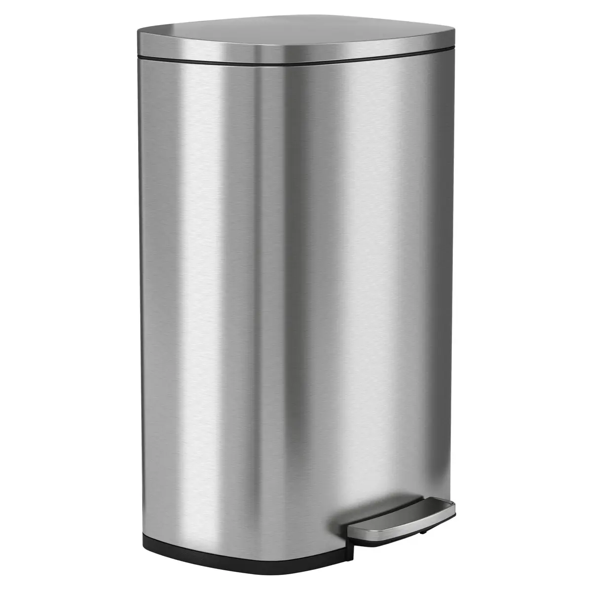 HLS COMMERCIAL 13.2 Gallon / 50L Fire-Resistant Stainless Steel Step Trash Can for Office, Restaurant, Hotel, Store, Business – FM Approved with Odor Filter and Removable Inner Bucket - main product image