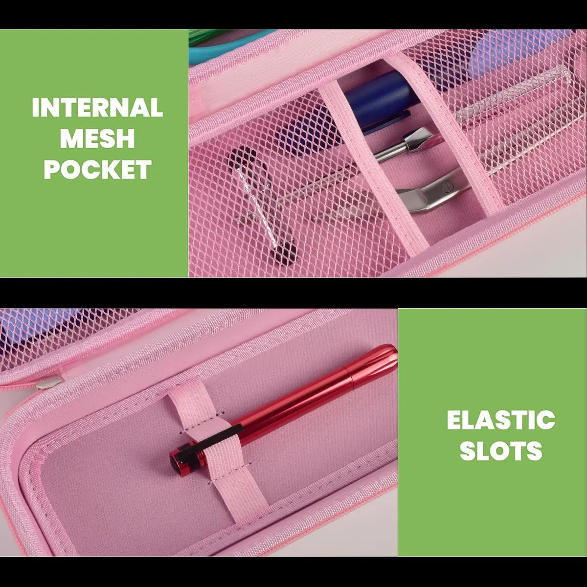 ALKOO Stethoscope Case for 3M Littmann Classic III/Cardiology IV & MDF, Pink | Heavy Duty EVA Hard Shell Organizer with Smart Storage for Medical Professionals - view 3