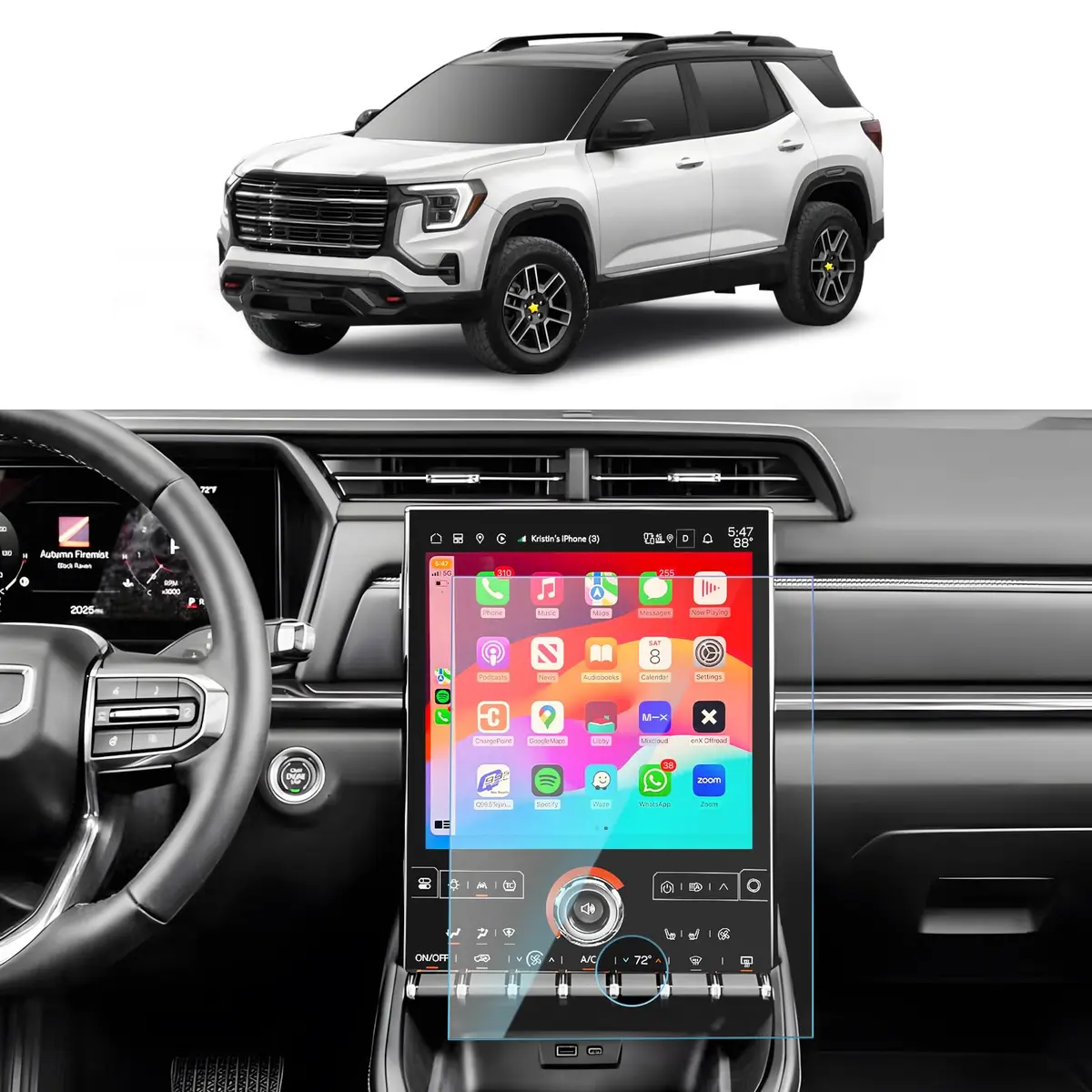 SKTU 15-Inch GMC Terrain Screen Protector for 2025+ | Ultra HD, Anti Glare & Scratch, 9H - main product image