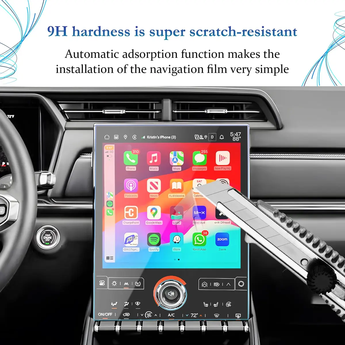 SKTU 15-Inch GMC Terrain Screen Protector for 2025+ | Ultra HD, Anti Glare & Scratch, 9H - view 2