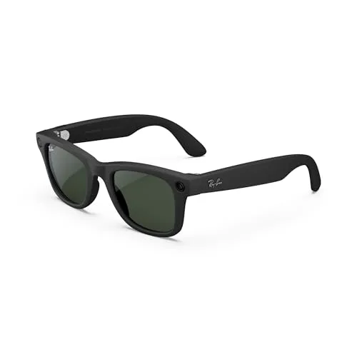 Ray-Ban Meta Wayfarer Smart AI Glasses (Large, Matte Black) | Wearable Technology with Meta AI & Transitions Lenses - main product image