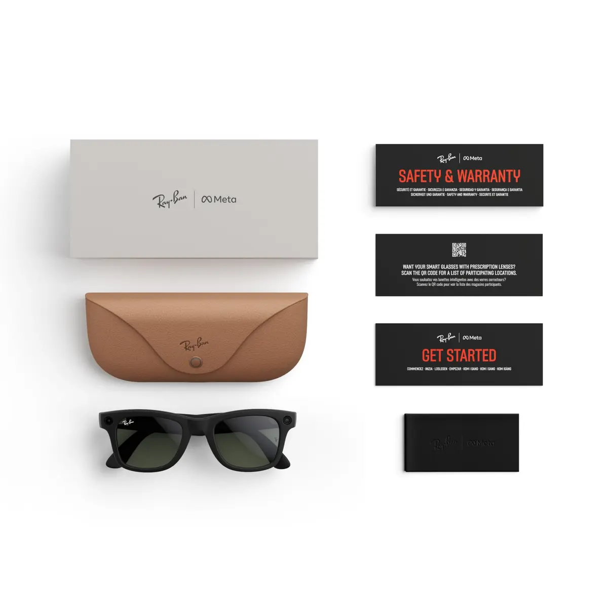 Meta Ray-Ban Meta (Gen 1) Wayfarer Large Matte Black Smart AI Glasses | 12MP Camera, Open-Ear Audio, 32GB Storage - view 7