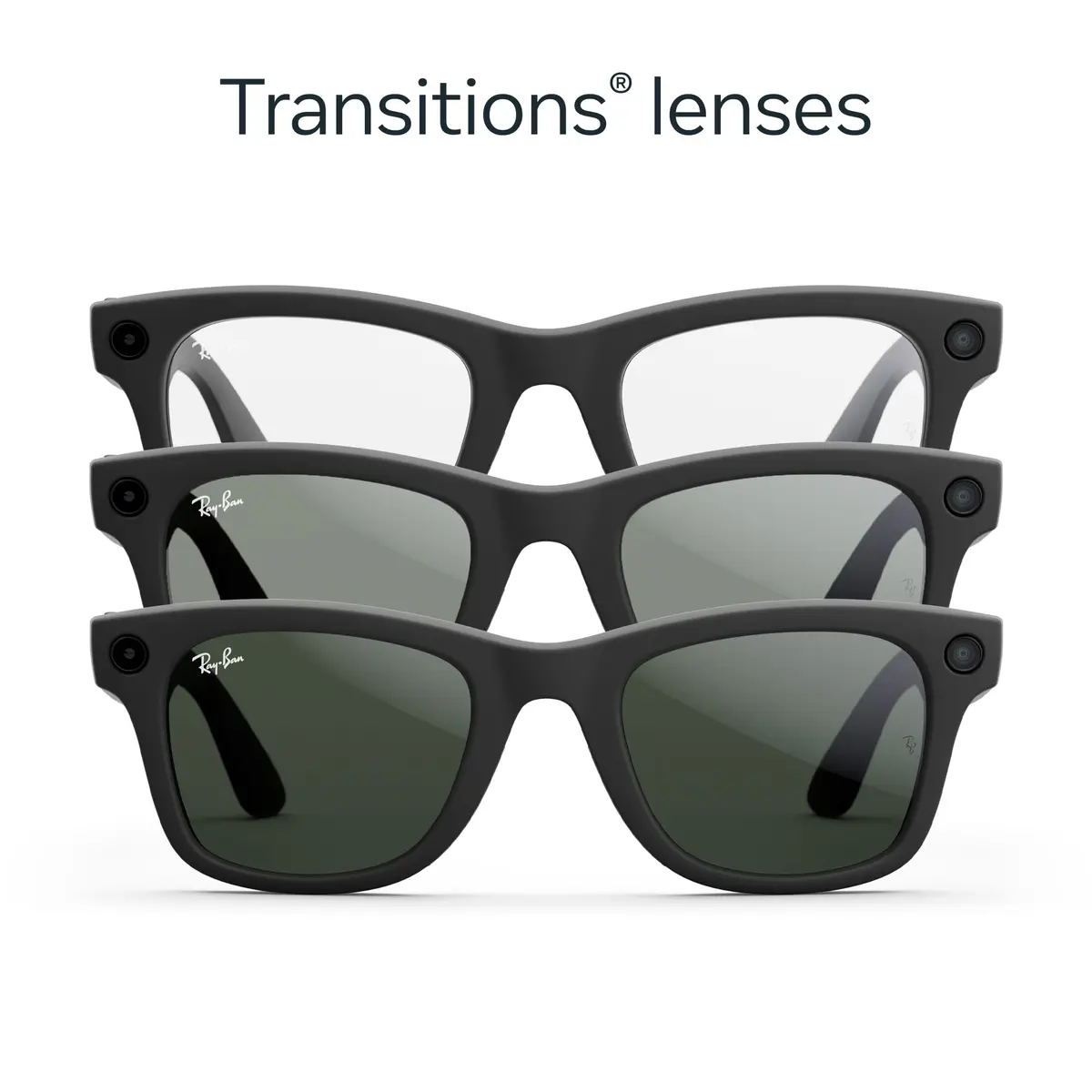 Meta Ray-Ban Meta (Gen 1) Wayfarer Large Matte Black Smart AI Glasses | 12MP Camera, Open-Ear Audio, 32GB Storage - view 2