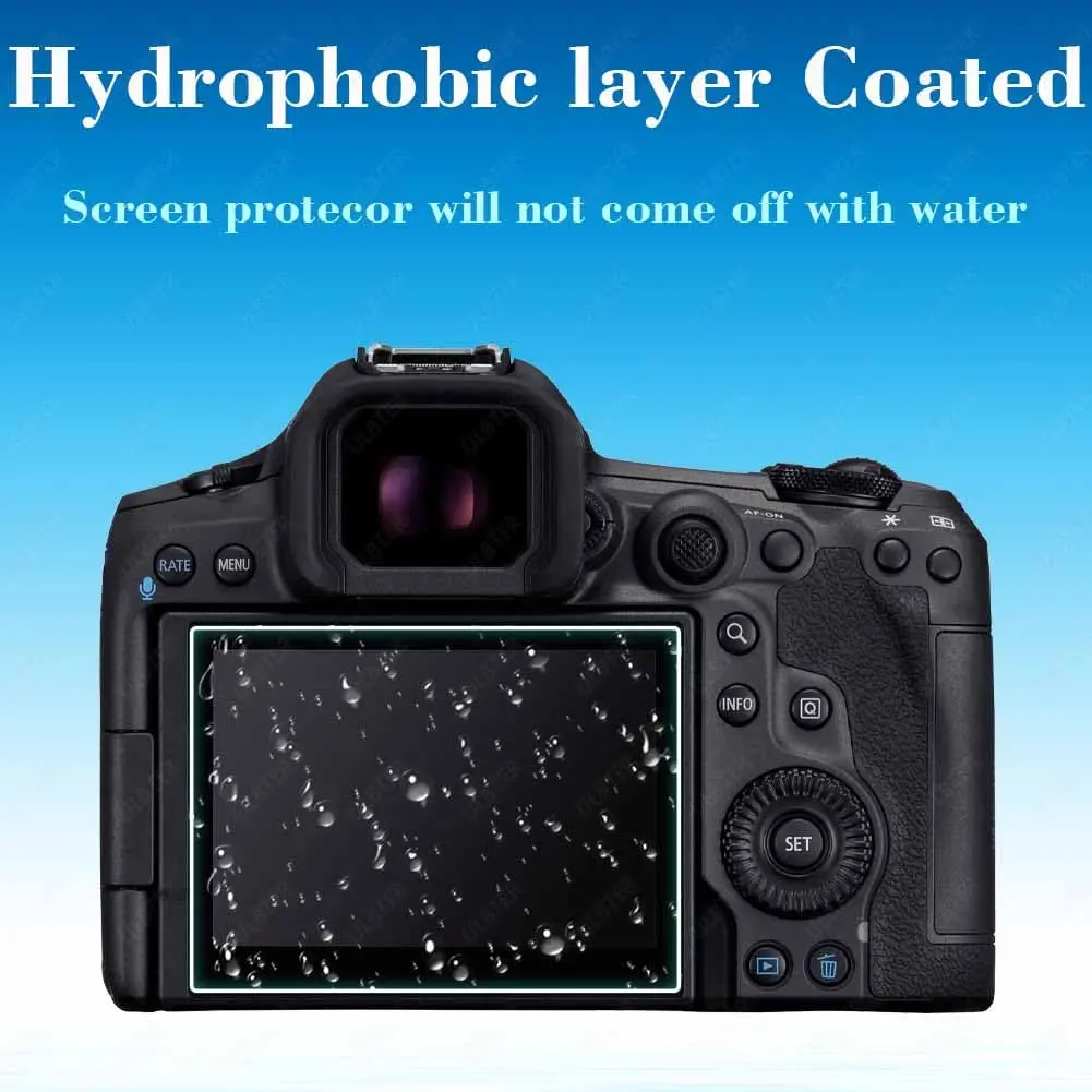 ULBTER Tempered Glass Screen Protector for Canon EOS R5 Mark II LCD + Top Screen | 9H Hardness, 99.99% HD Clarity - view 5