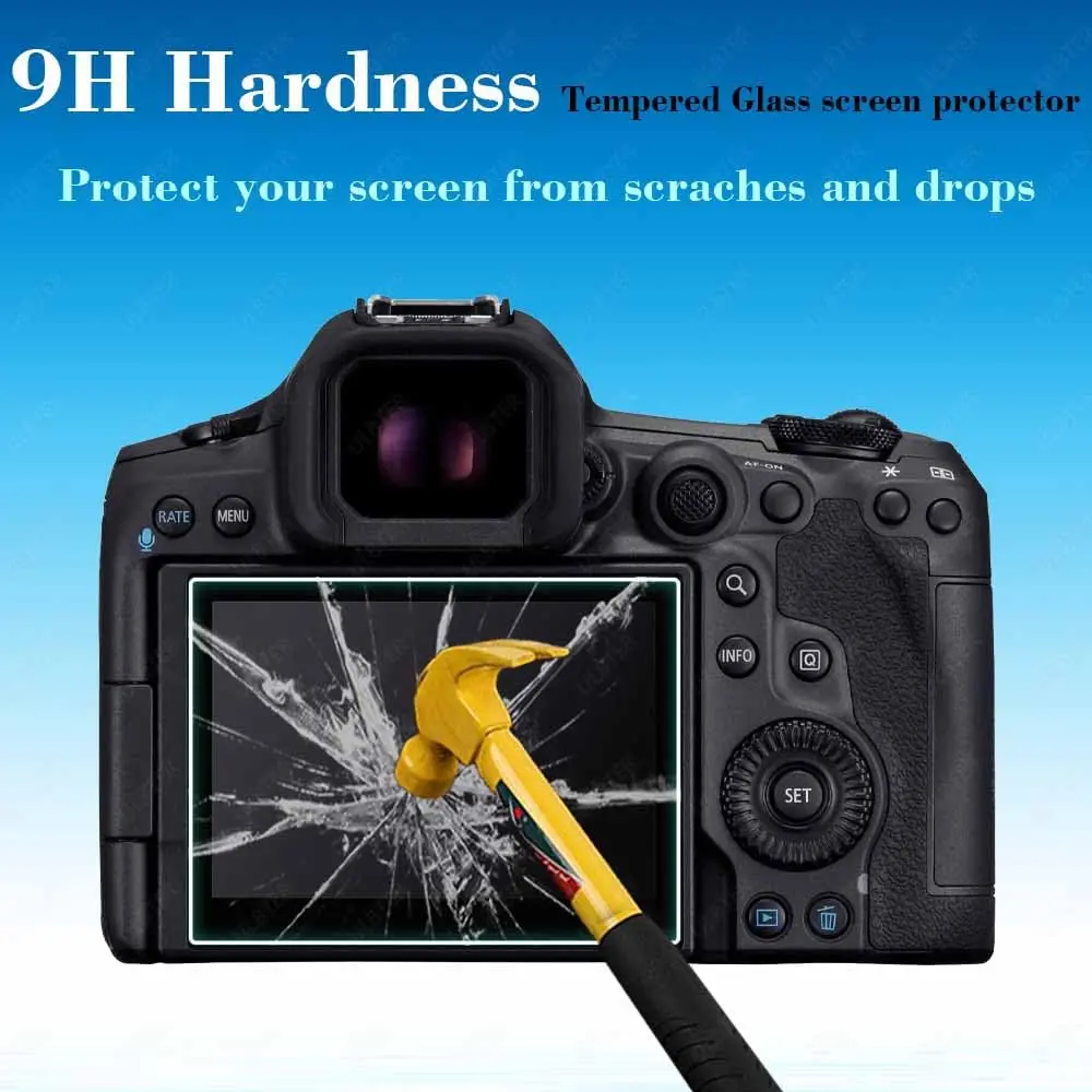 ULBTER Tempered Glass Screen Protector for Canon EOS R5 Mark II LCD + Top Screen | 9H Hardness, 99.99% HD Clarity - view 3