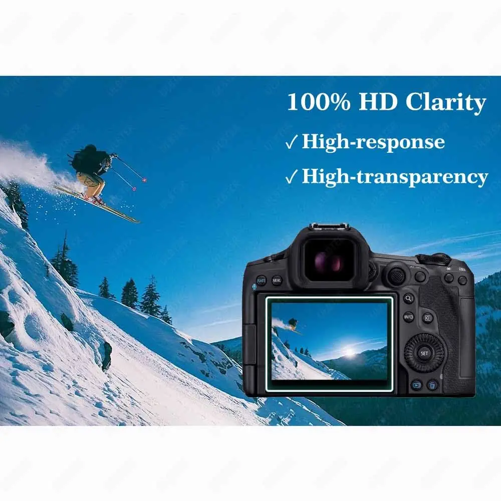 ULBTER Tempered Glass Screen Protector for Canon EOS R5 Mark II LCD + Top Screen | 9H Hardness, 99.99% HD Clarity - view 4