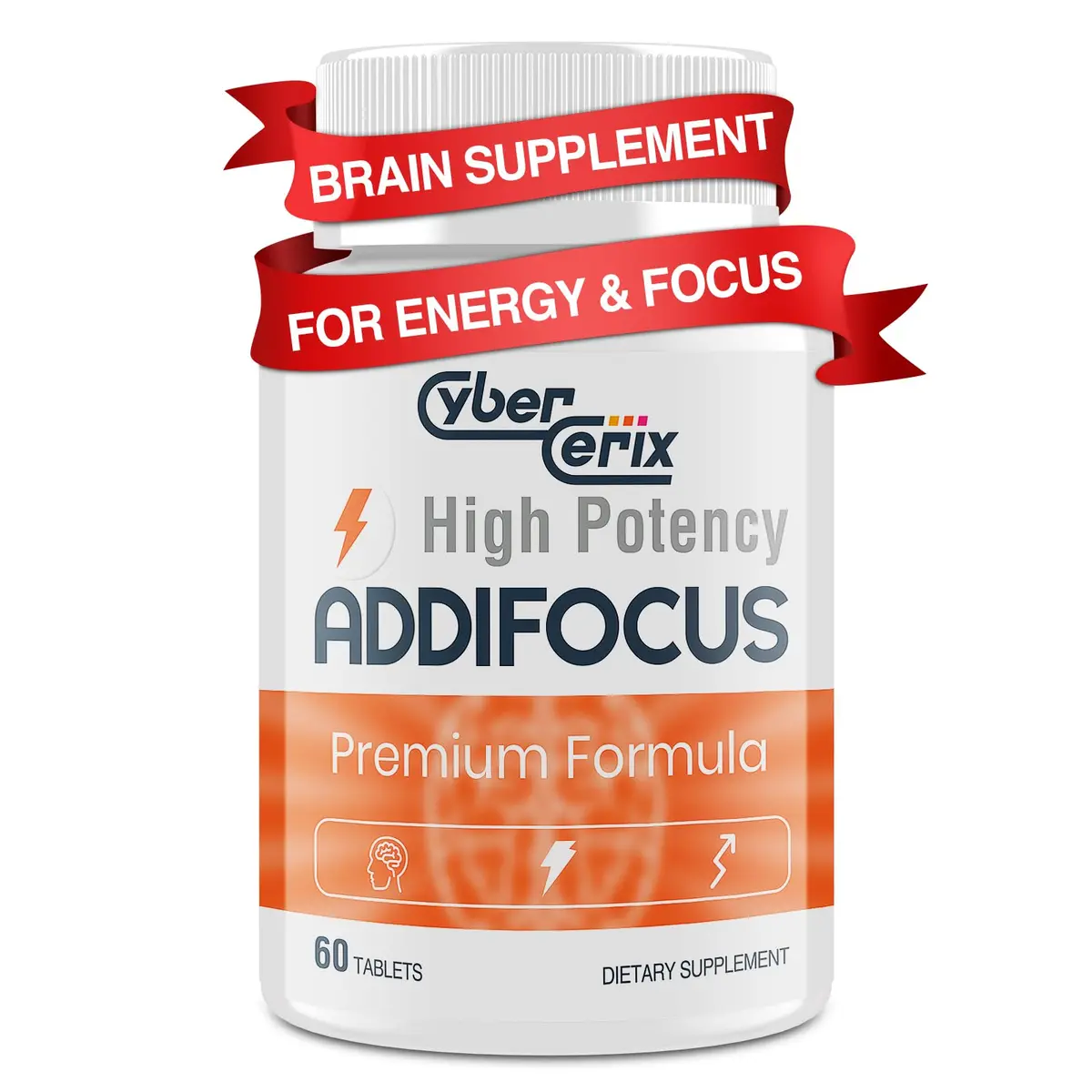 CyberCerix 17-in-1 Brain Supplement for Memory & Focus | Natural Nootropic Tablets for Concentration, Clarity, Energy & Focus - 60 Tablets - main product image
