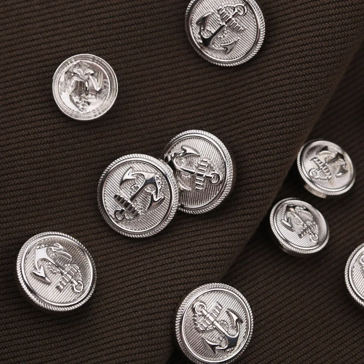Xentrlologic Silver Metal Blazer Buttons Set 18mm & 23mm | Durable Zinc Alloy for Men Suit & Coat - view 7