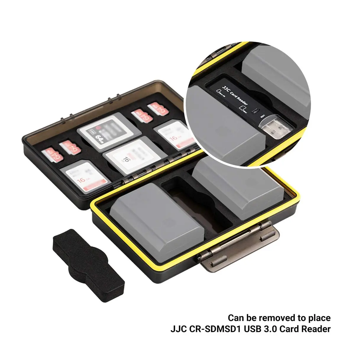 JJC Camera Battery Memory Card Case Water-Resistant & Shockproof | Organizer for Canon Nikon Sony Fujifilm Olympus - view 5