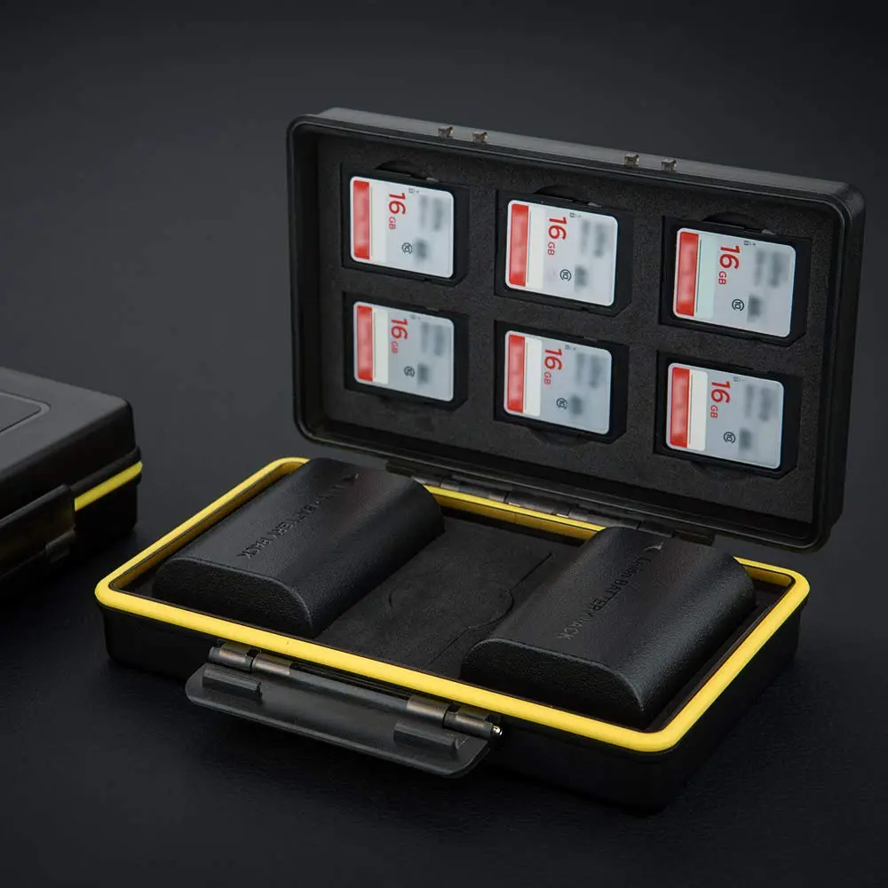 JJC LP-E6 LP-E6N LP-E6NH Battery SD Card Case Holder for 6 SD 2 Battery Water-Resistant Camera Storage (15.99 USD) - view 9