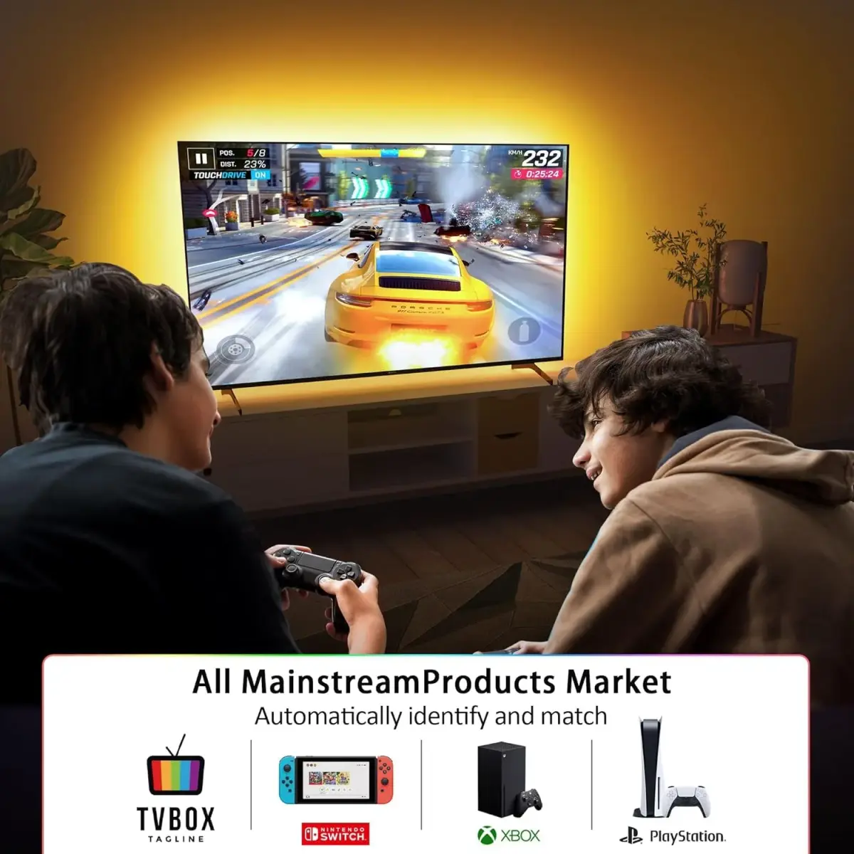 Nexillumi HDMI LED Lights for TV 32.8ft (9.99m) | Immersive RGB Backlight for 55-150 Inch TVs - view 3