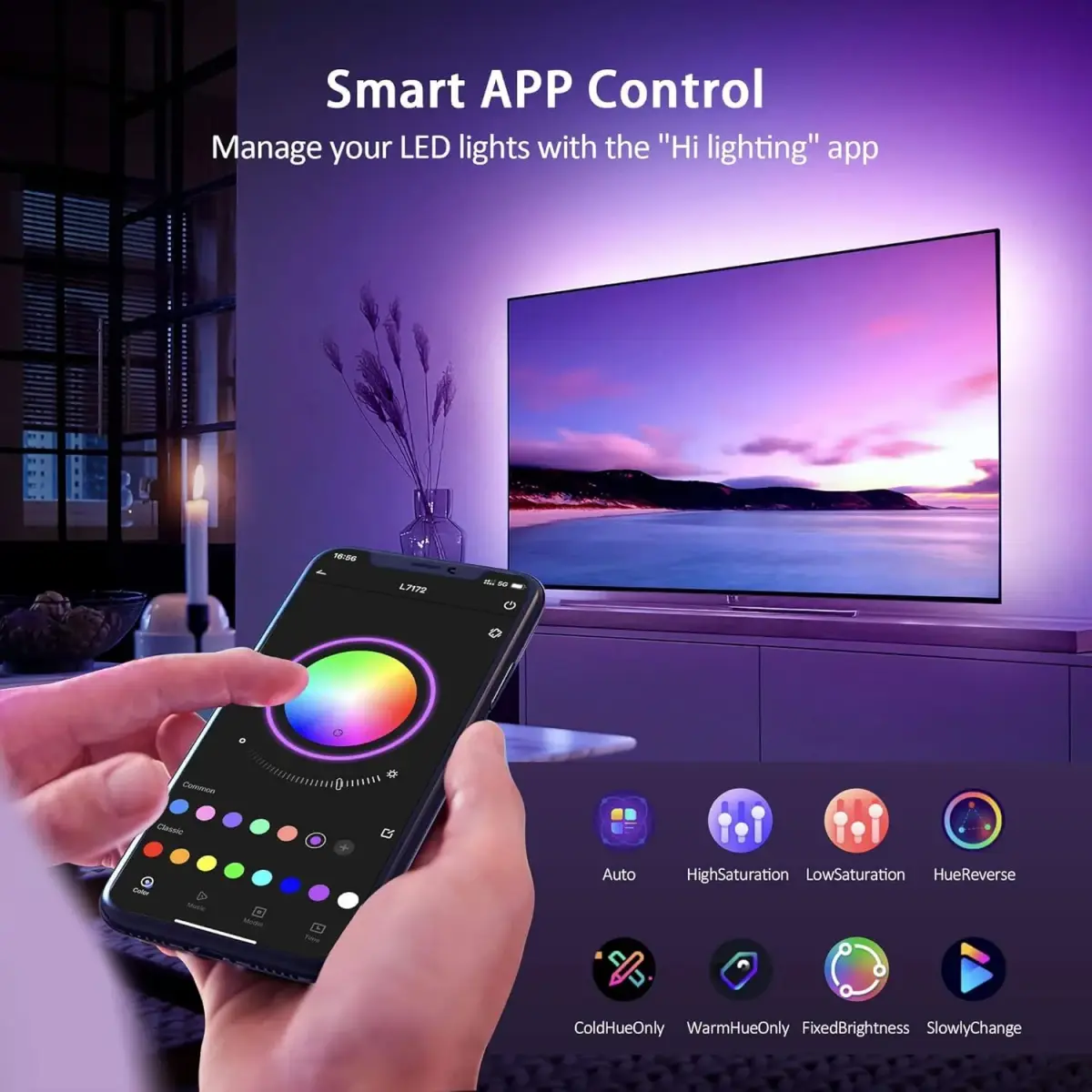 Nexillumi HDMI LED Lights for TV 32.8ft (9.99m) | Immersive RGB Backlight for 55-150 Inch TVs - view 4