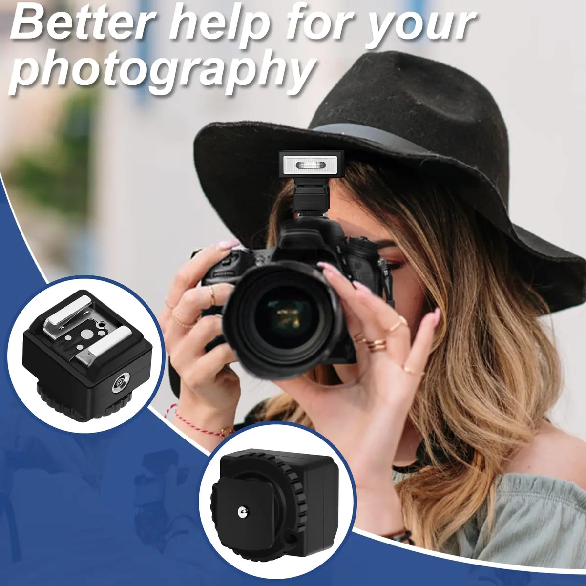 MEDALight Hot Shoe Adapter with PC Port | Compatible with Camera Flashes & Studio Lights - view 5