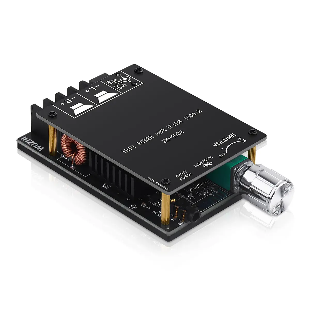 ARRAROWN ZK-1002 Bluetooth 5.0 Amplifier Board 100W x 2 (200W Total) HiFi Stereo Amp Module - main product image
