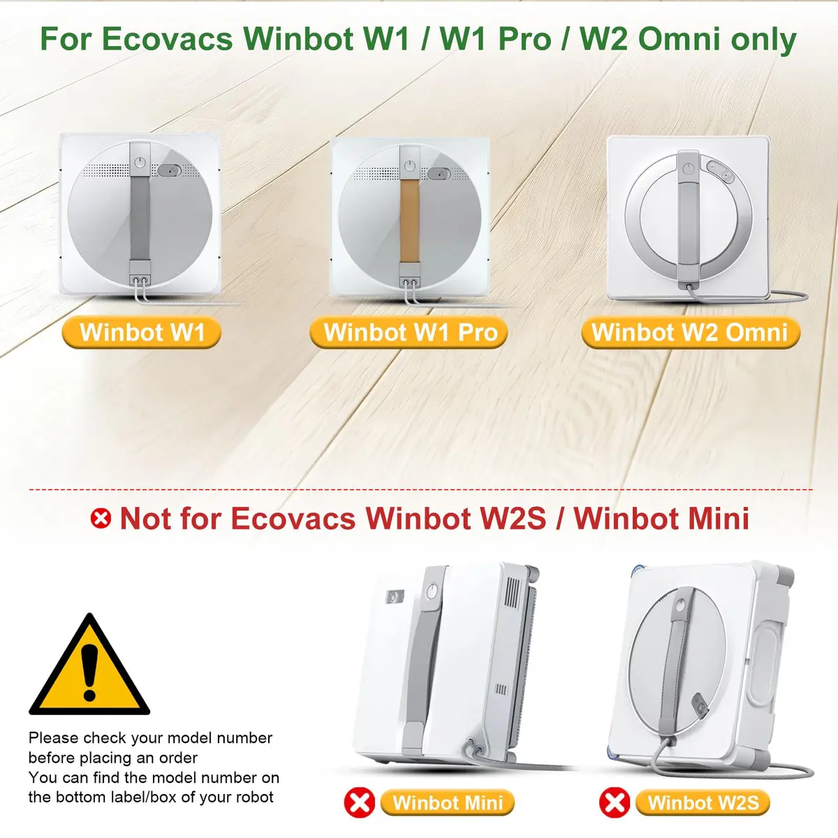 Frexusuent Replacement Mop Pads for Ecovacs Winbot W2 Omni, W1 Pro, W1 Window Vacuum Cleaner (9-Pack) - view 8