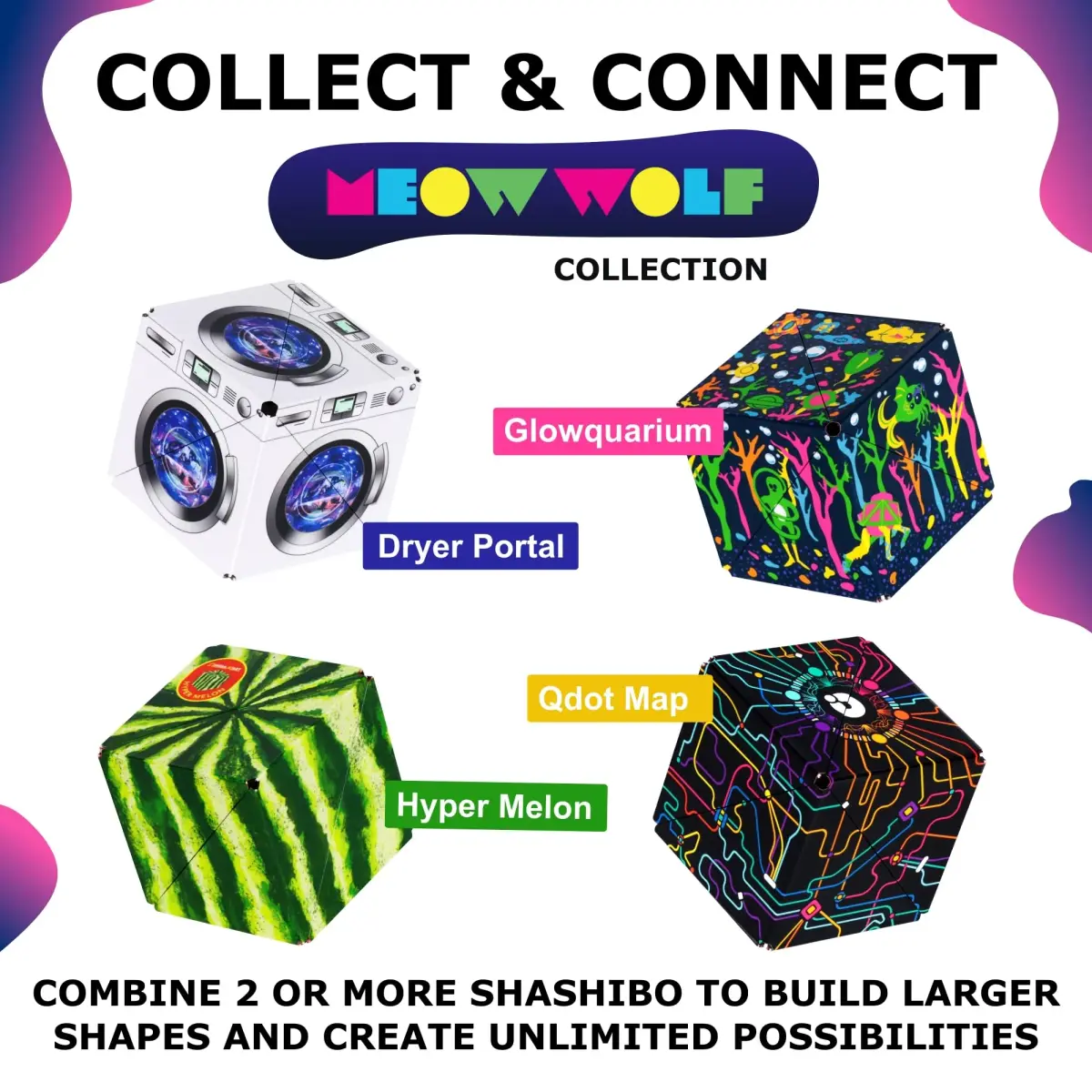 Shashibo DODECA Magnetic Puzzle Cube, Qdot Map, 6.4 cm (2.5 inches) | 100+ Shapes for Focus & Stress Relief - view 6