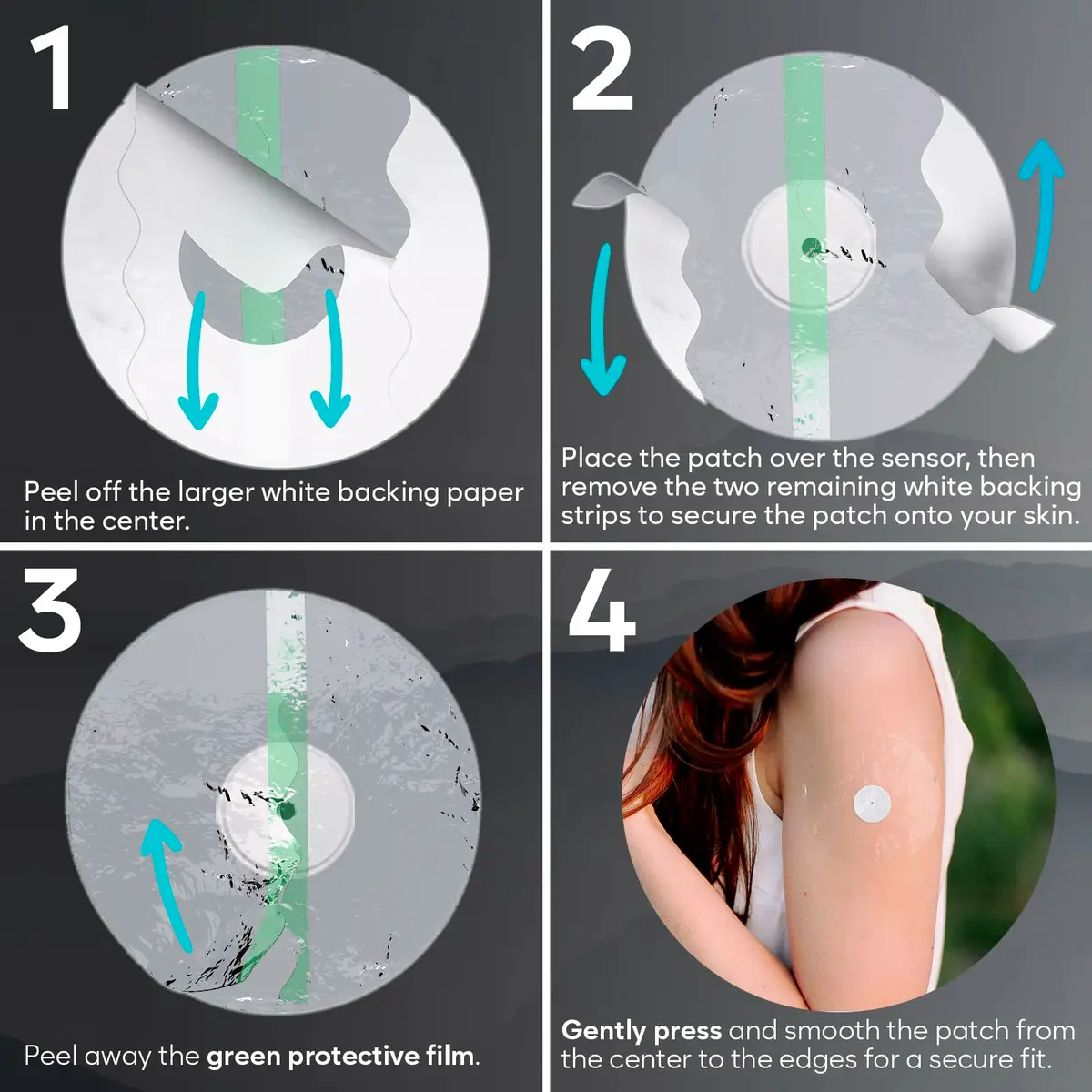 Adamson Freestyle Libre 2 Waterproof Sensor Cover 20 Pack | No Glue, Skin-Friendly, Discreet & Durable - view 3