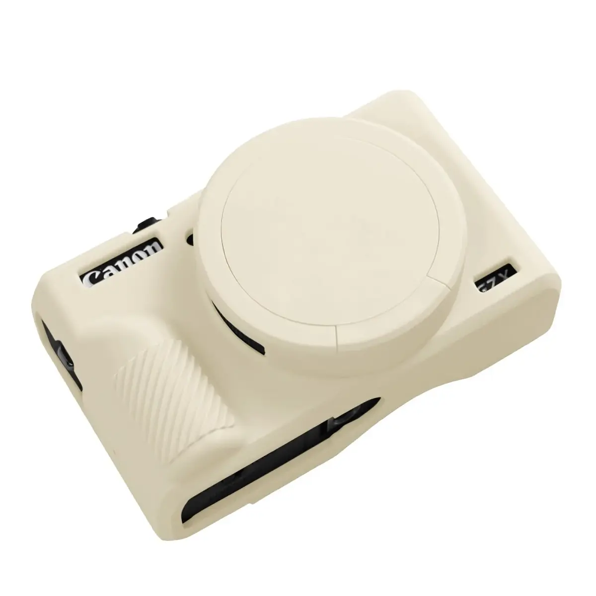 Easy Hood Silicone Camera Case for Canon G7X Mark III (Beige) | Enhanced Grip & Shock Absorption - main product image