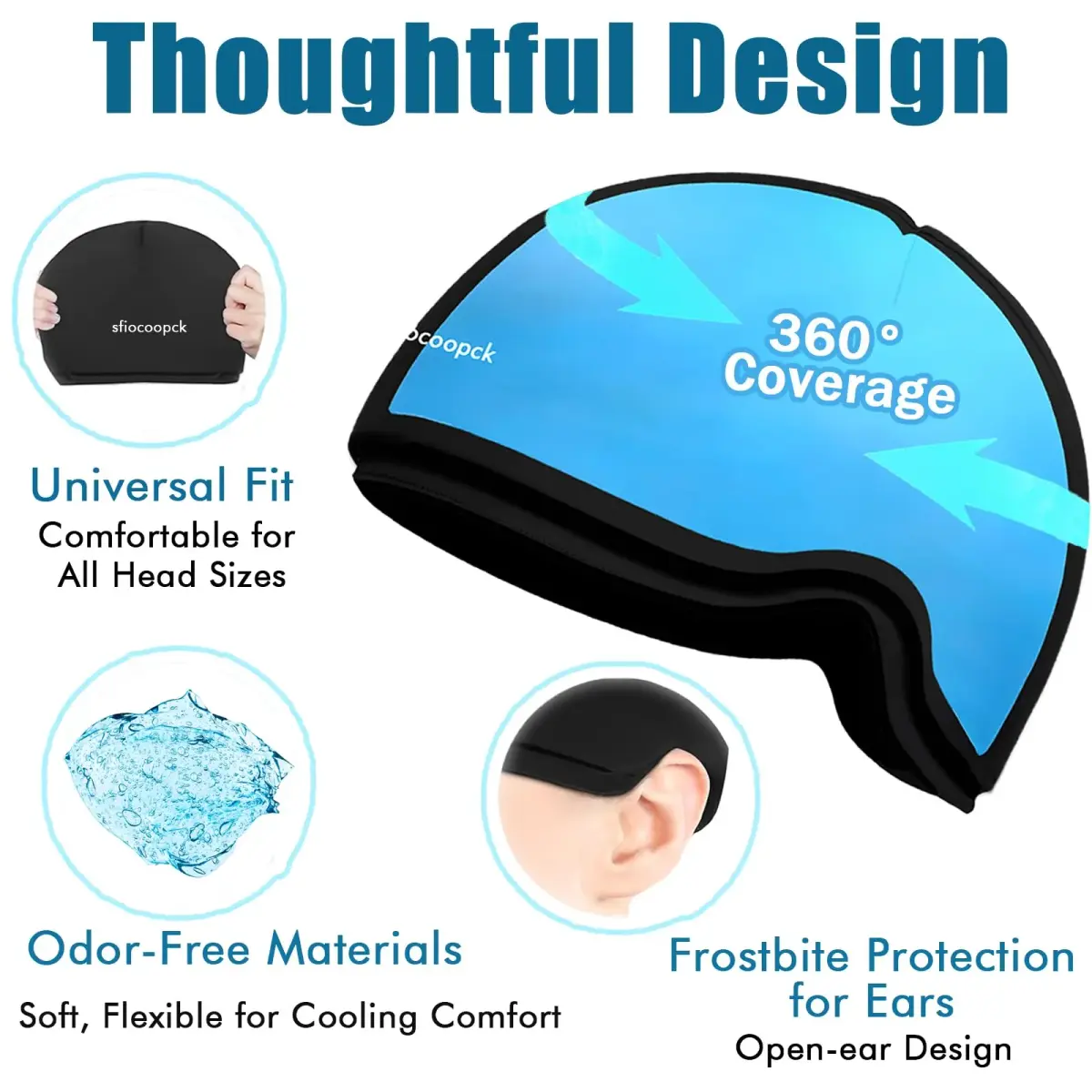 sfiocoopck Cold Cap for Chemotherapy Patients, Migraine Ice Hat 360° Fit | Scalp Cooling for Hair Loss Prevention - view 5