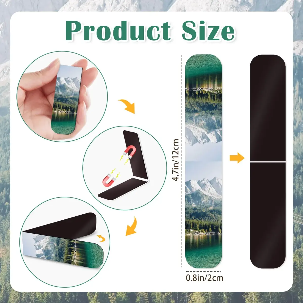 Diteryy Magnetic Bookmarks 100-Pack | Inspirational Bible & Scenery Designs, 12.4cm (4.7in) - view 4