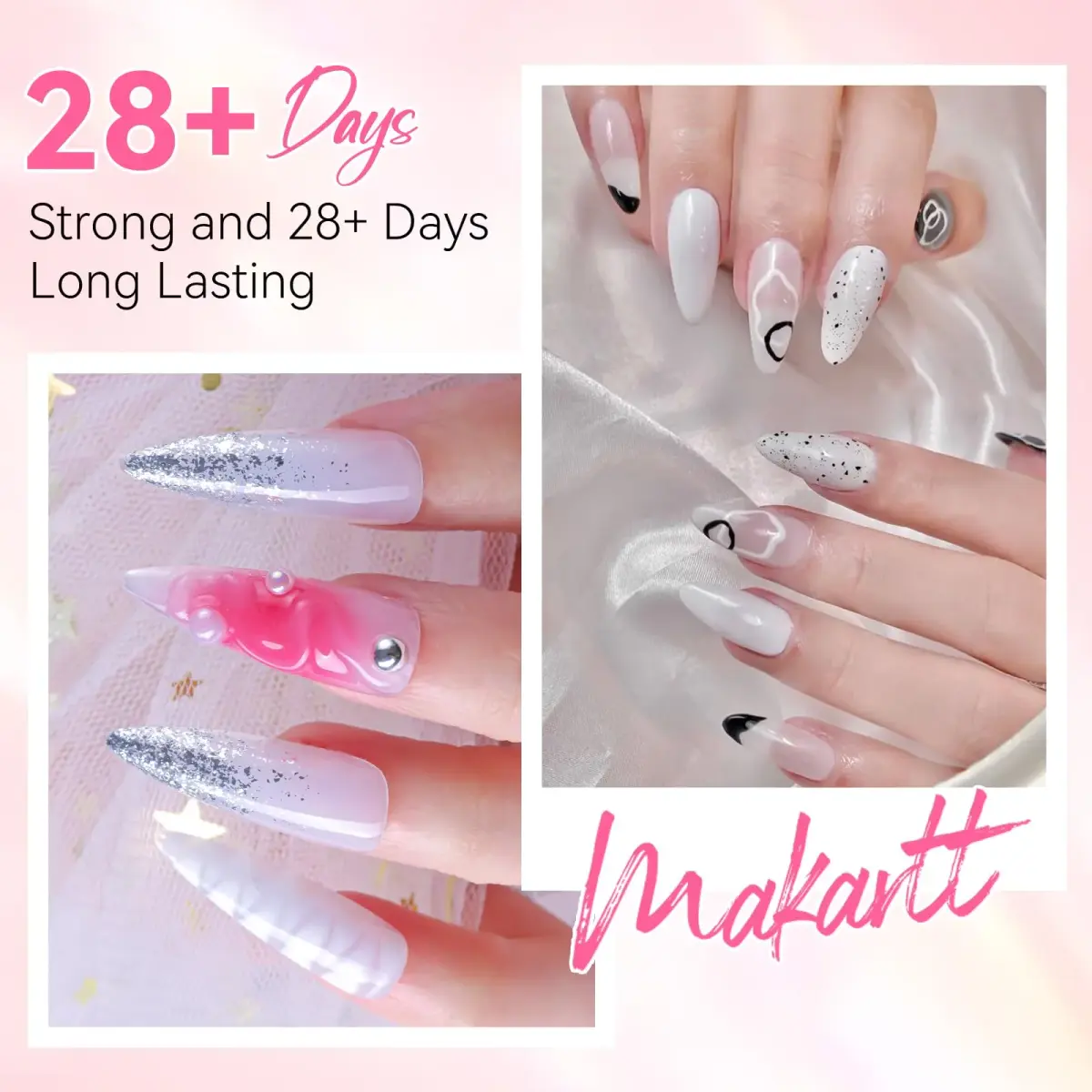 Makartt Poly Nail Gel Kit 6 Neutral Colors 15ml (0.5 Fl Oz) | Hema-Free Builder Gel for Extension Nails - view 7