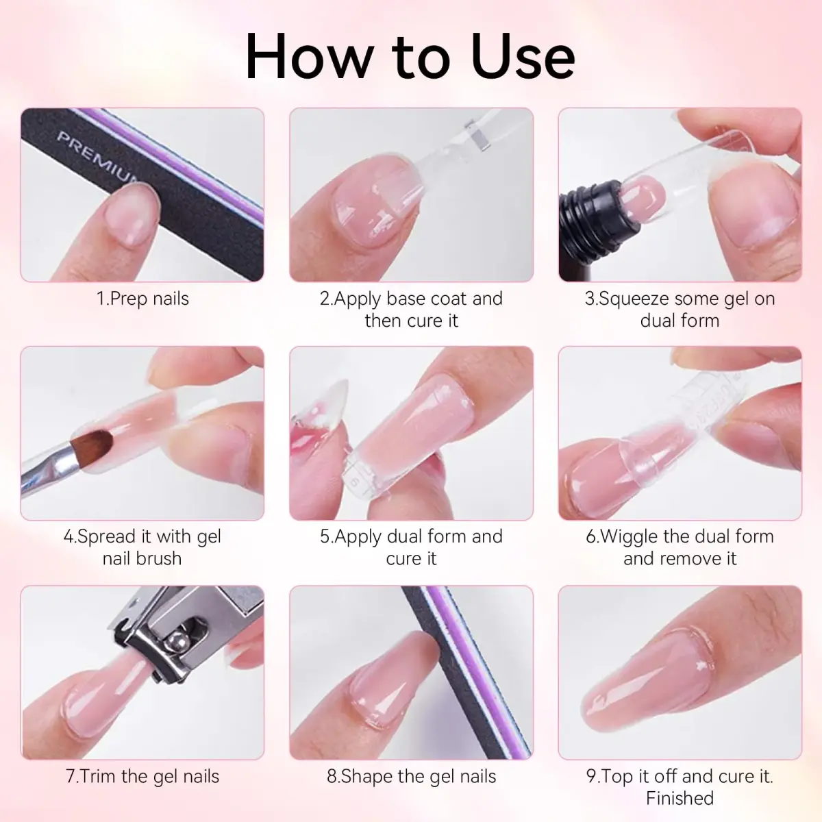 Makartt Poly Nail Gel Kit 6 Neutral Colors 15ml (0.5 Fl Oz) | Hema-Free Builder Gel for Extension Nails - view 9