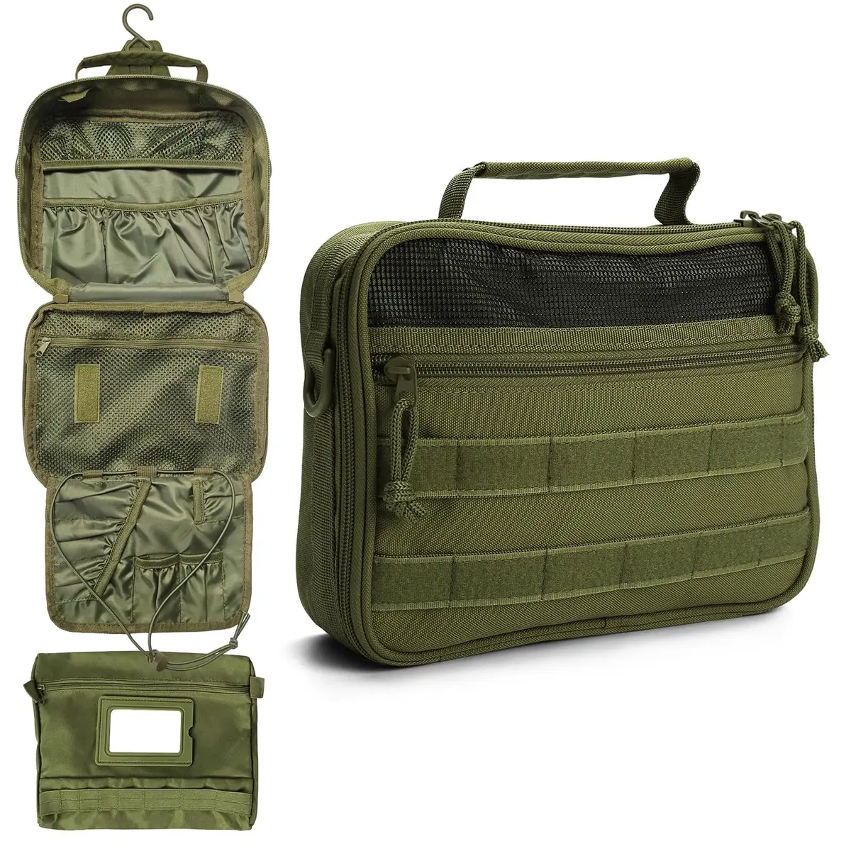 SMONT Toiletry Bag for Men 9.5x7.9x2.7 Inch | Water-Resistant Travel Organizer - main product image