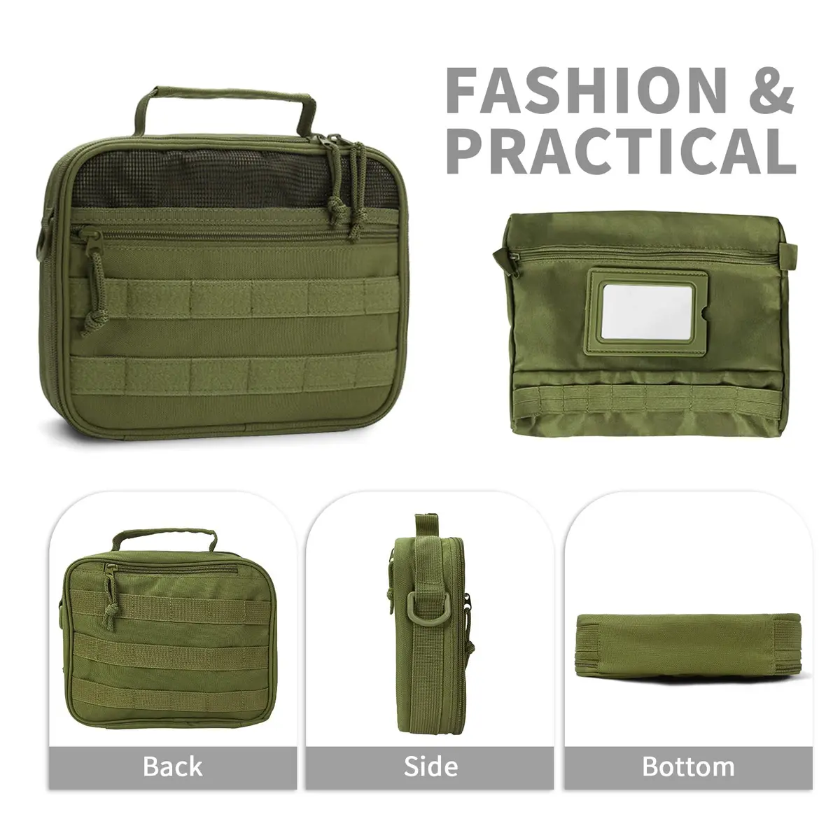 SMONT Toiletry Bag for Men 9.5x7.9x2.7 Inch | Water-Resistant Travel Organizer - view 8