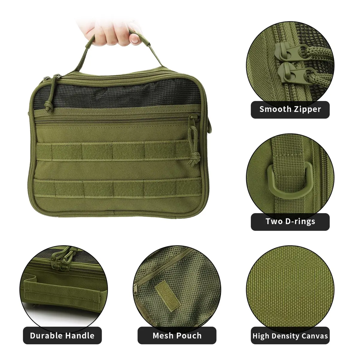 SMONT Toiletry Bag for Men 9.5x7.9x2.7 Inch | Water-Resistant Travel Organizer - view 4