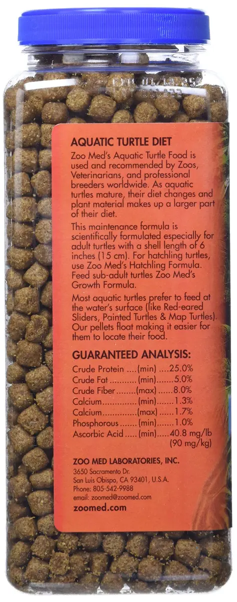 Zoo Med Natural Maintenance Formula Aquatic Turtle Food 24 oz (10.9 L) | No Artificial Preservatives, Colors or Flavors - view 2
