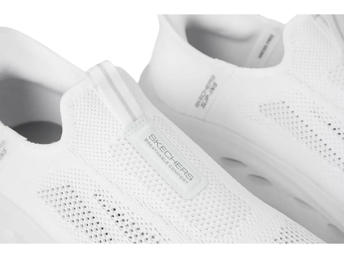 Skechers Men's Max Cushioning Glide Step Euclid Hands Free Slip-Ins Sneaker, White, 8 X-Wide | Ultra Comfort with Hands-Free Ease - view 6