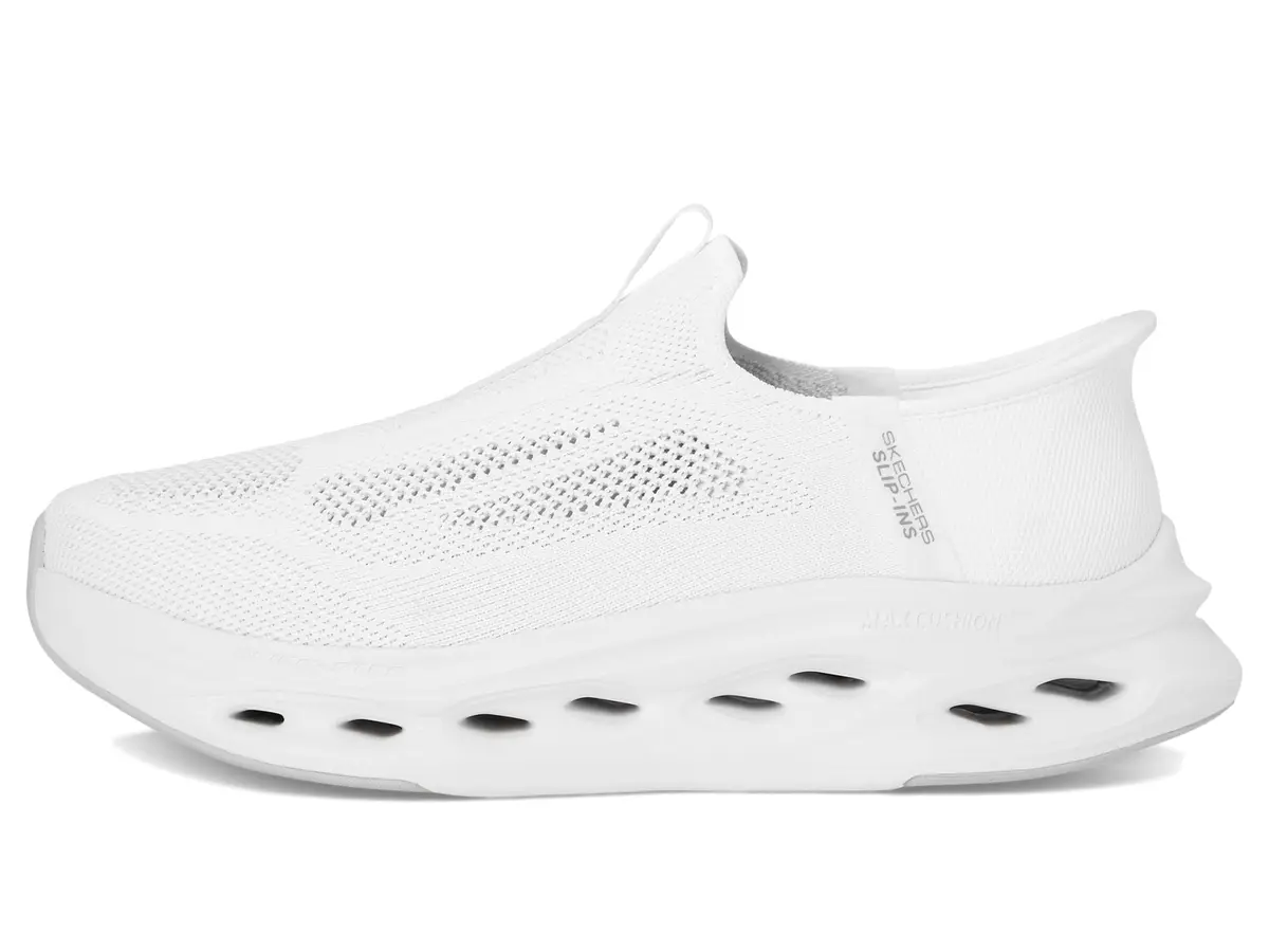 Skechers Men's Max Cushioning Glide Step Euclid Hands Free Slip-Ins Sneaker, White, 8 X-Wide | Ultra Comfort with Hands-Free Ease - view 4