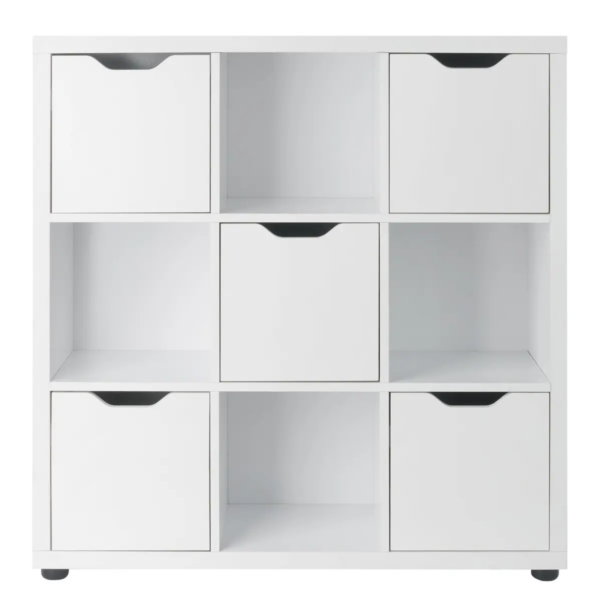 Winsome Julian 3x3 Storage Cabinet | White Composite Wood with 9 Compartments for Living Room & Home Office - view 4