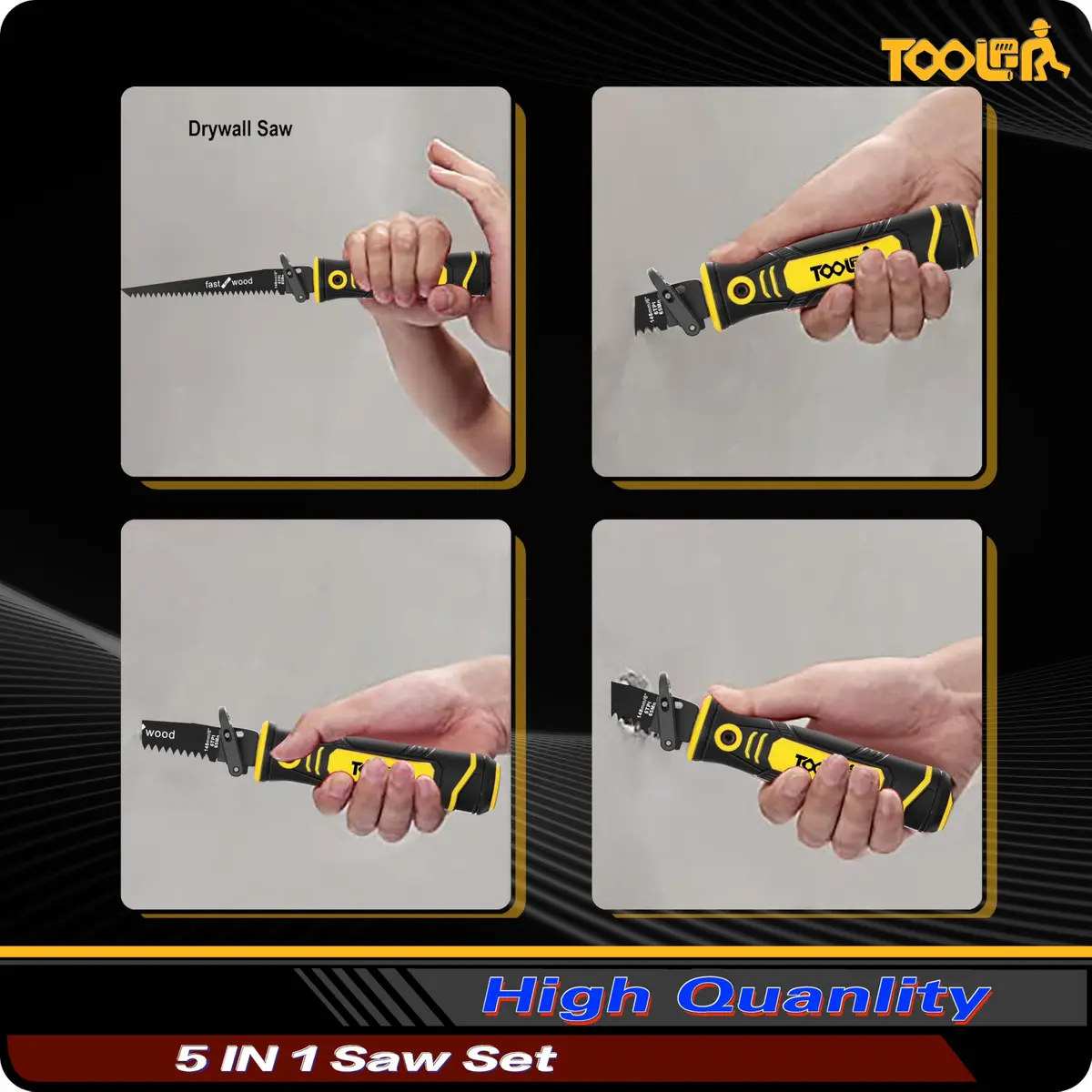 TOOLAN 5-In-1 Multi-Blade Handsaw for Woodworking & Drywall | Ergonomic, Durable, Compact - view 5