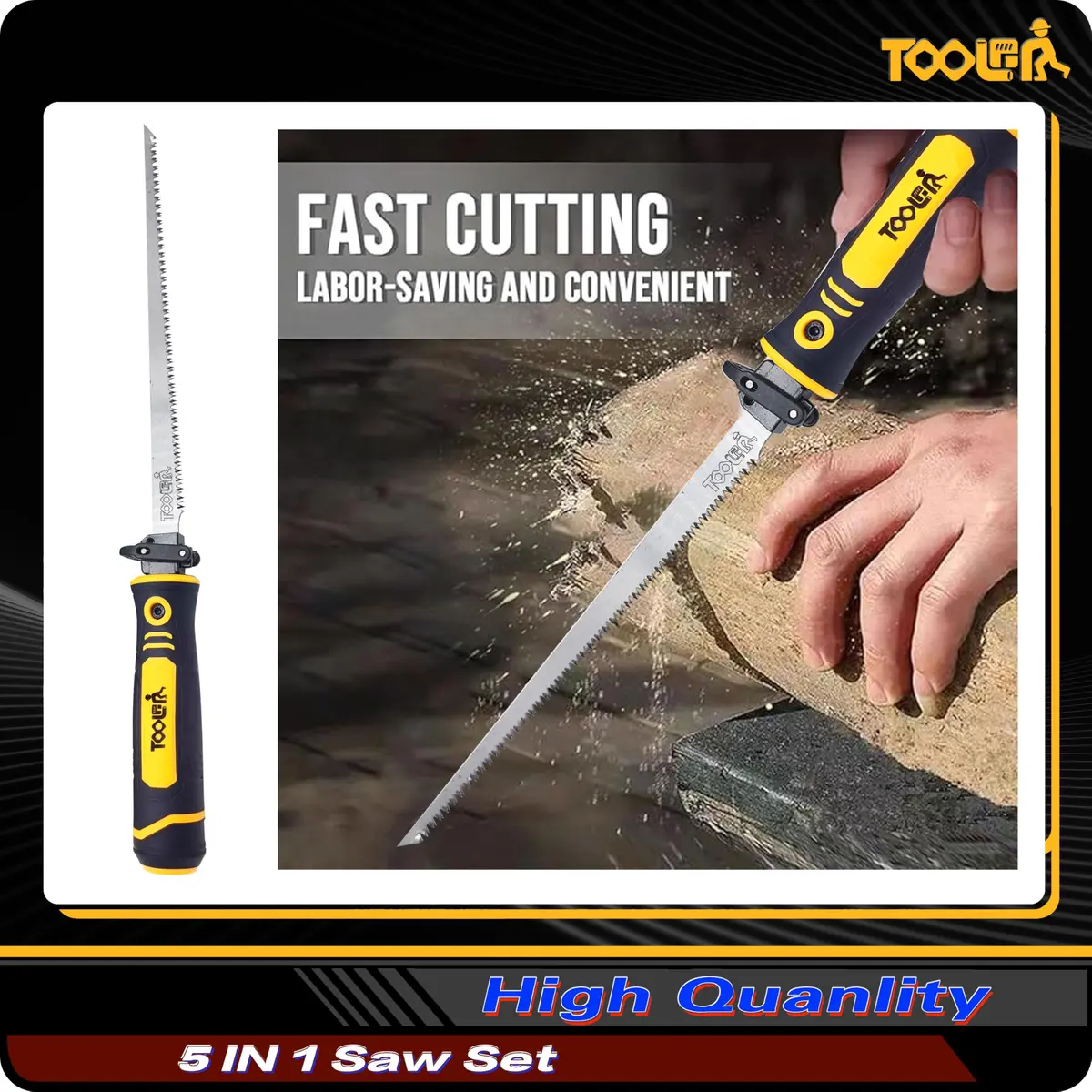 TOOLAN 5-In-1 Multi-Blade Handsaw for Woodworking & Drywall | Ergonomic, Durable, Compact - view 6