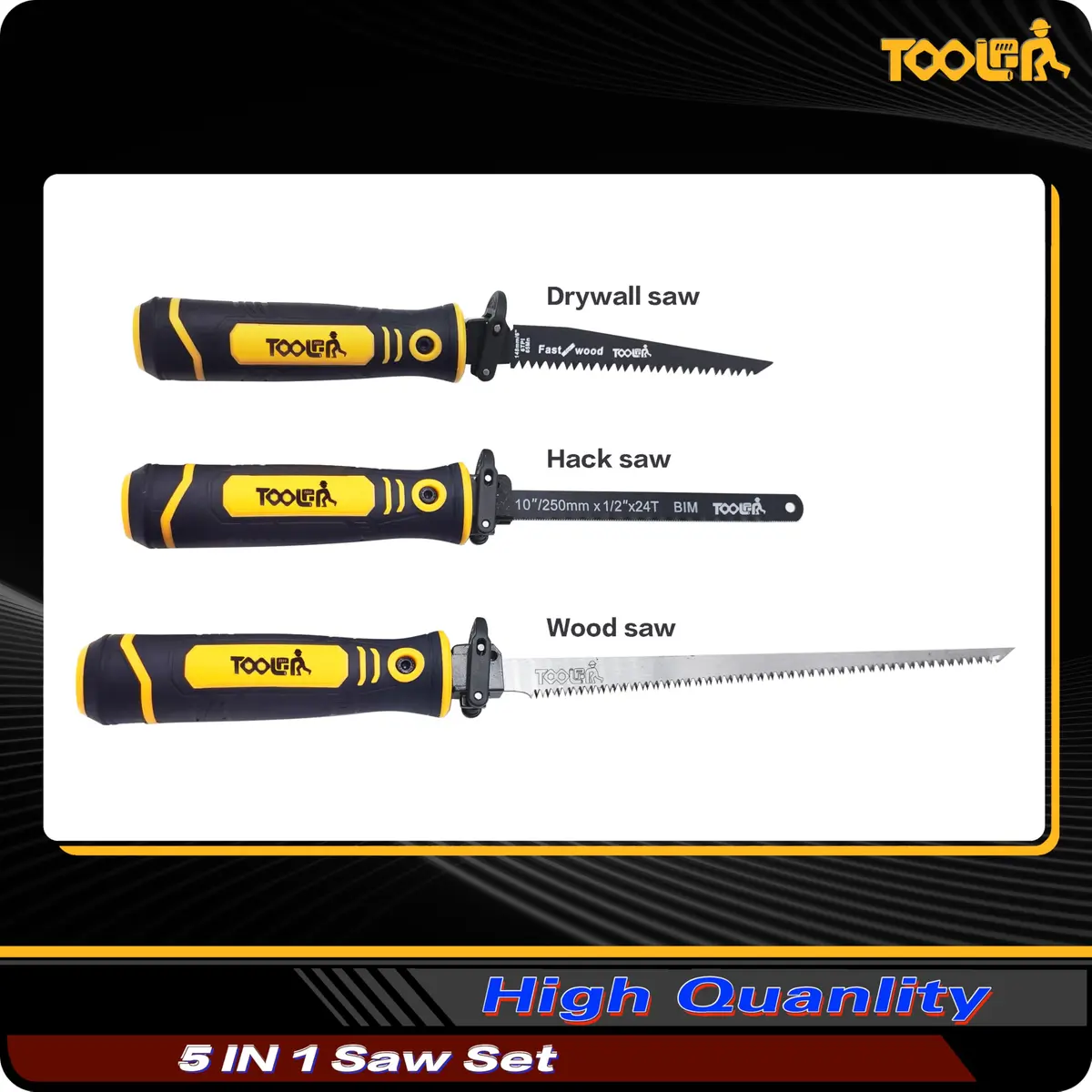 TOOLAN 5-In-1 Multi-Blade Handsaw for Woodworking & Drywall | Ergonomic, Durable, Compact - view 3
