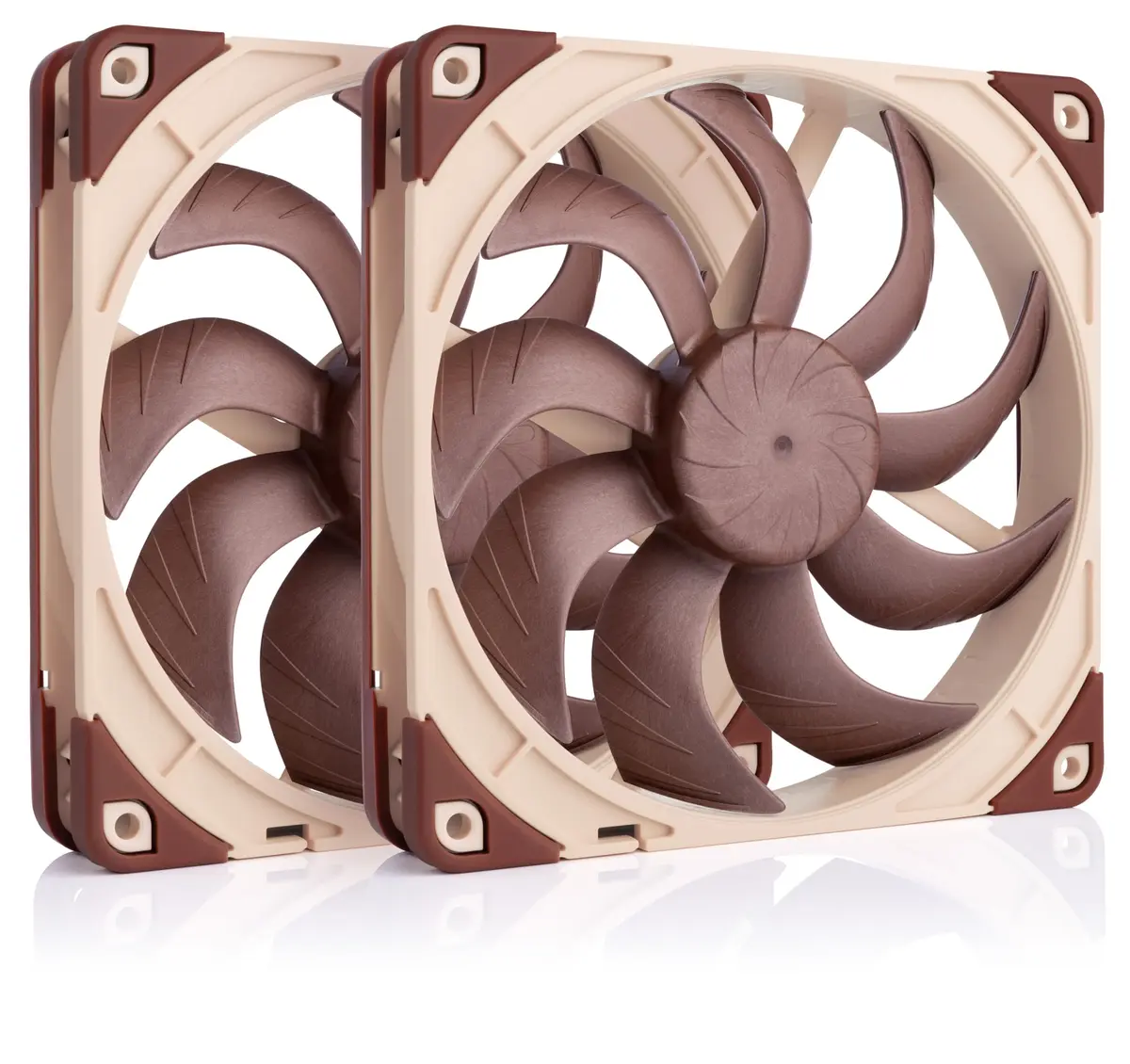 Noctua NF-A14x25 G2 PWM Sx2-PP Dual Fan Kit 140mm (2x 140x25mm) | Speed-Offset for Quieter Operation - main product image