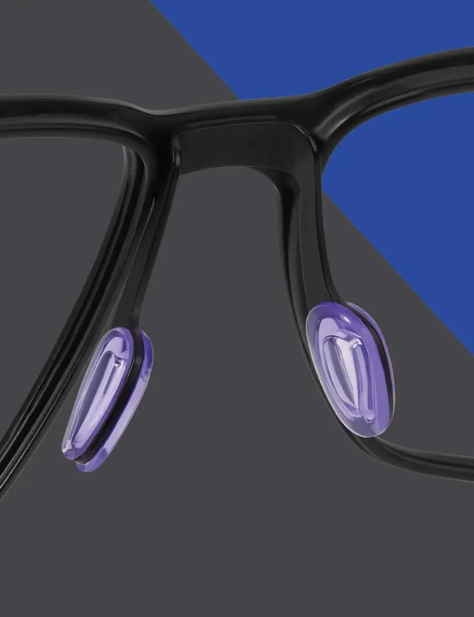 HILEEN Purple Replacement Nose Pads for Oakley Eyeglasses | 13mm x 8mm (0.51in x 0.31in) - view 3