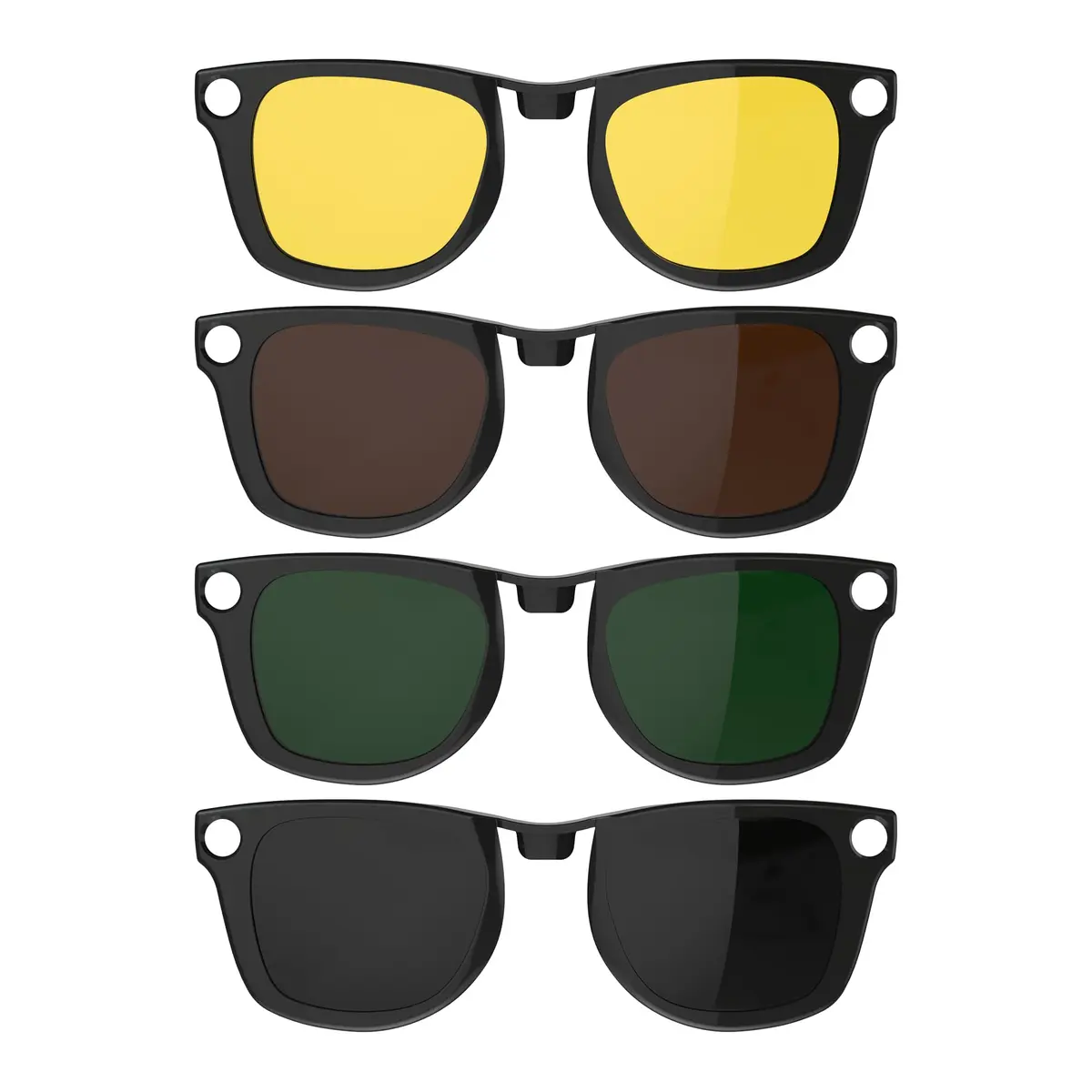 HIBLOKS 4Pcs Polarized Clip for Ray-Ban Meta Wayfarer (RW4006/RW4012 50-22) | Polarized UV Protection, Seamless Fit (70-120 chars) - main product image